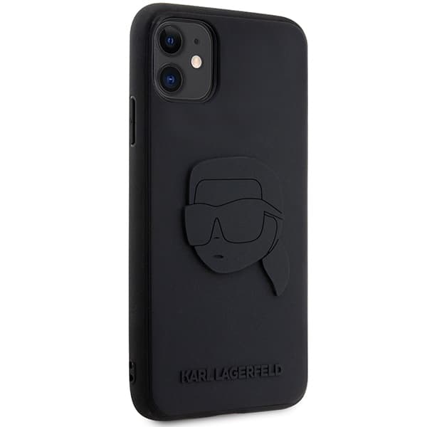 Karl Lagerfeld Rubber Karl Head 3D - Case for iPhone 11 (Black) 4