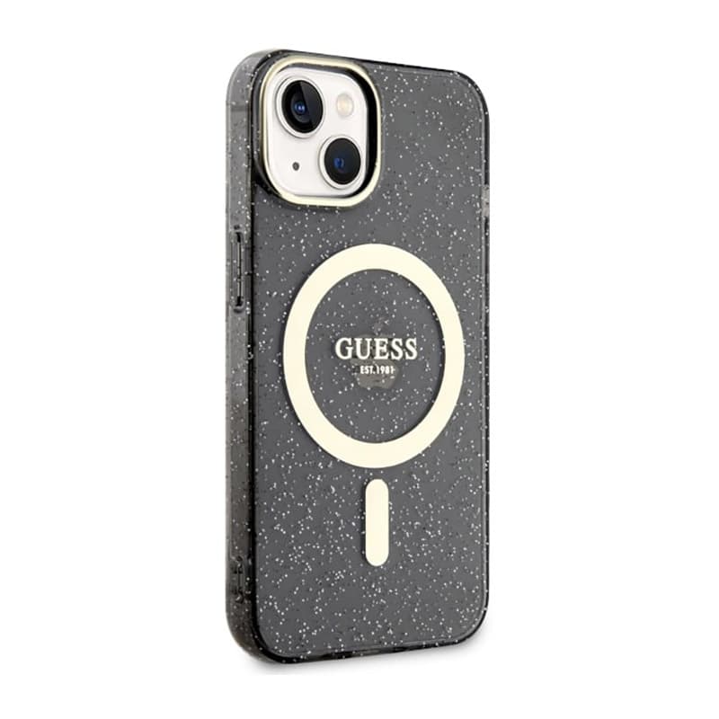 Guess Glitter Gold MagSafe - Case for iPhone 14 Plus (Black) 4
