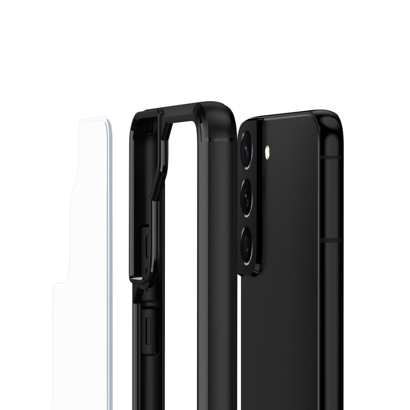 Crong Hybrid Clear Cover - Case for Samsung Galaxy S22+ (black) 3