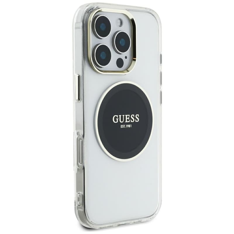 Guess IML Metal Colored Circle Classic Logo MagSafe - Case for iPhone 16 Pro Max (black) 4
