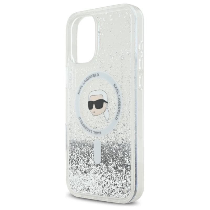 Karl Lagerfeld Liquid Glitter Karl Head MagSafe - Case for iPhone 16 (transparent) 6