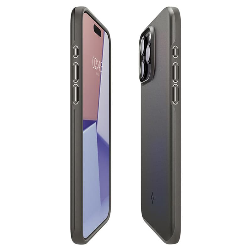 Spigen Thin Fit - Case for iPhone 15 Pro Max (Gunmetal) 8