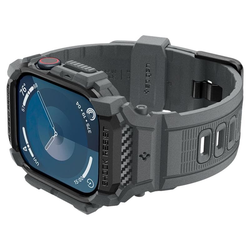 Spigen Rugged Armor Pro - Strap with Case for Apple Watch 10 46 mm (Dark Grey) 7