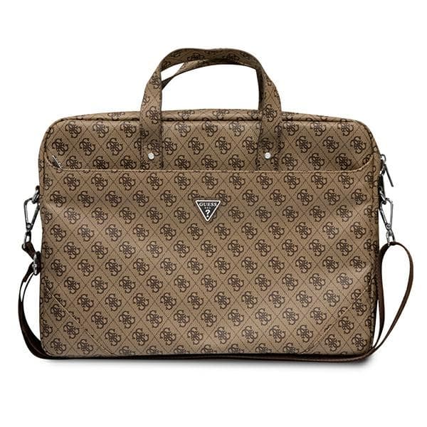 Guess Saffiano 4G Triangle Logo Computer Bag - Notebook bag 15 ”/ 16” (Brown) 1