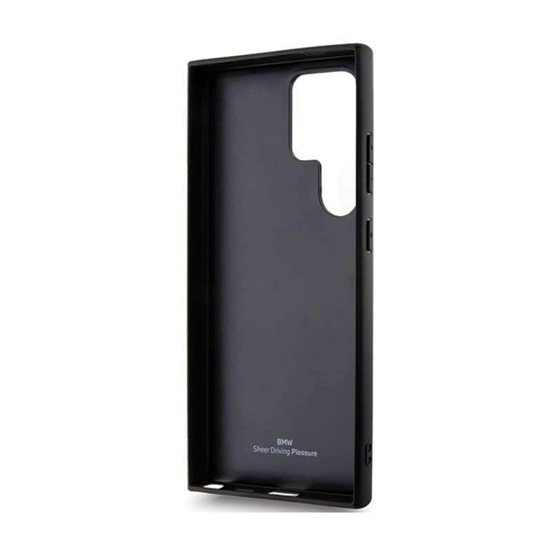 BMW Signature Leather Crossing Lines Pattern - Case for Samsung Galaxy S24 Ultra (Black) 7