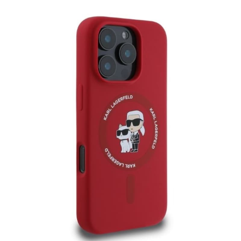 Karl Lagerfeld Silicone Karl & Choupette Ring MagSafe - Case iPhone 16 Pro Max (red) 2