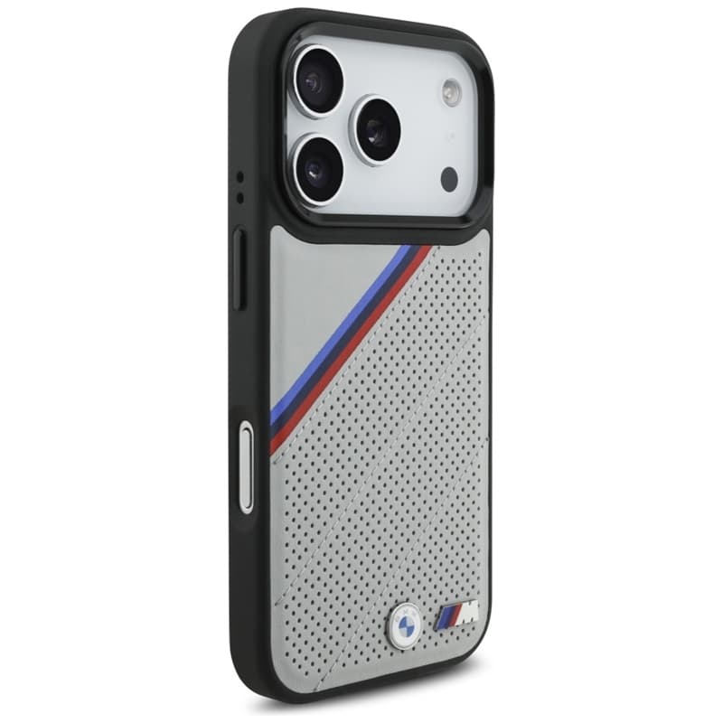 BMW M Tricolor Metal Logo MagSafe - iPhone 17 Pro Case (Gray) 4