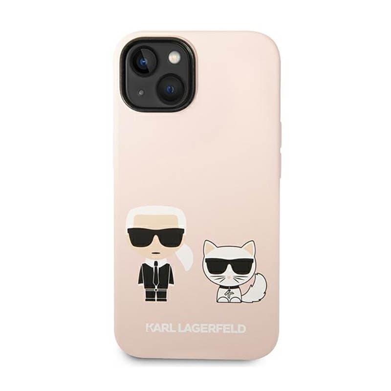 Karl Lagerfeld Liquid Silicone Karl & Choupette MagSafe - Case for iPhone 14 Plus (Pink) 3