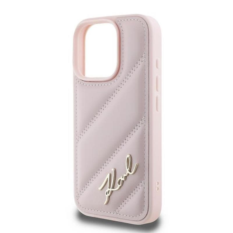 Karl Lagerfeld Quilted Signature - Case for iPhone 16 Pro Max (pink) 6