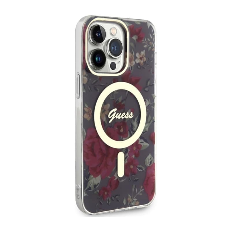 Guess Flower MagSafe - Case for iPhone 14 Pro Max (Green) 4