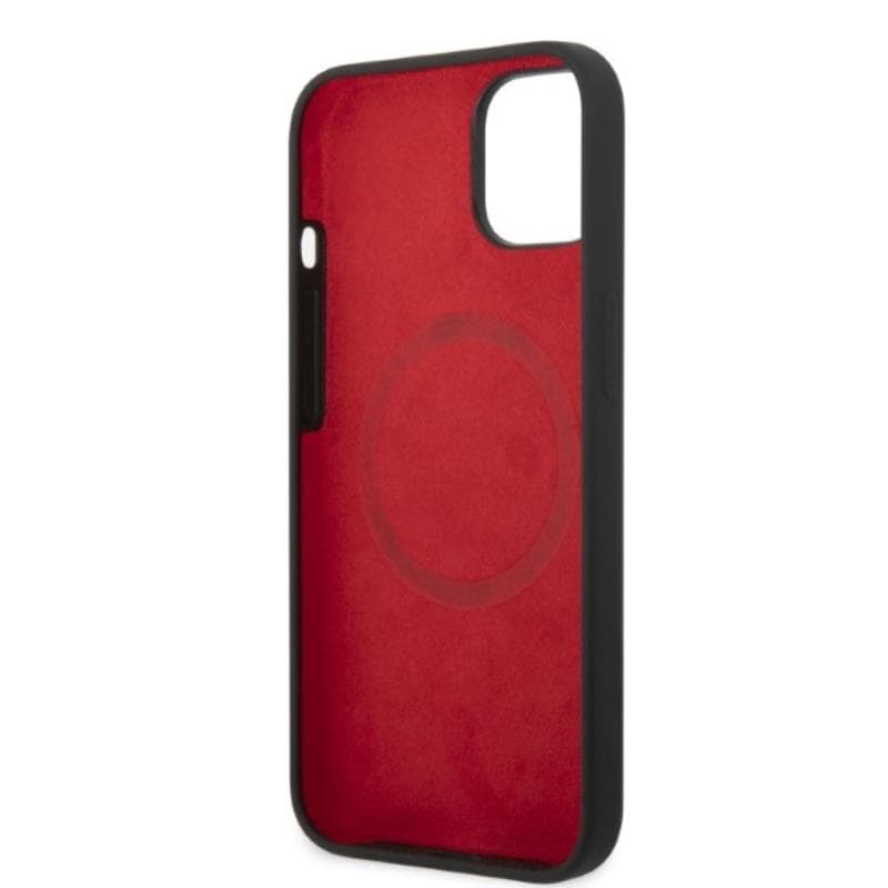Ferrari Silicone Metal Logo MagSafe - Case for iPhone 14 (Black) 6