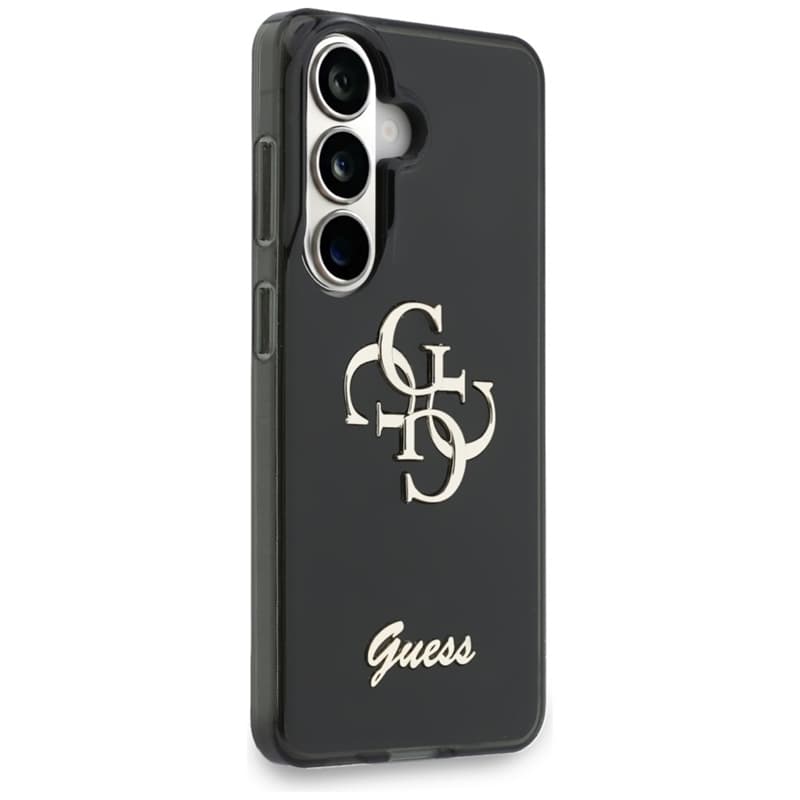 Guess IML Big Metal 4G Script - Samsung Galaxy S26 Case (Black) 4
