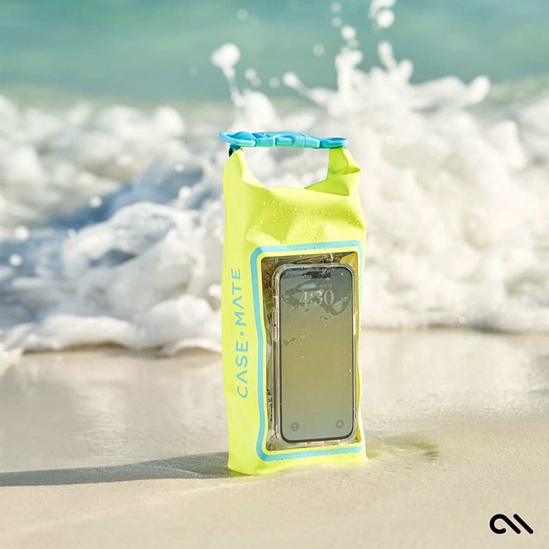 Case-Mate Waterproof Mini Phone Bucket Dry Bag - Waterproof bag with phone pocket up to 7" (Citrus Splash) 7