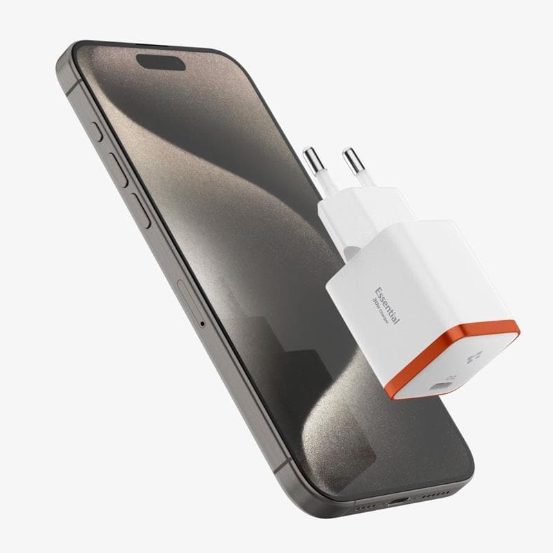 Spigen ArcStation Essential EE301EU - Wall Charger USB-C PD + QC3.0 30W (White) 3