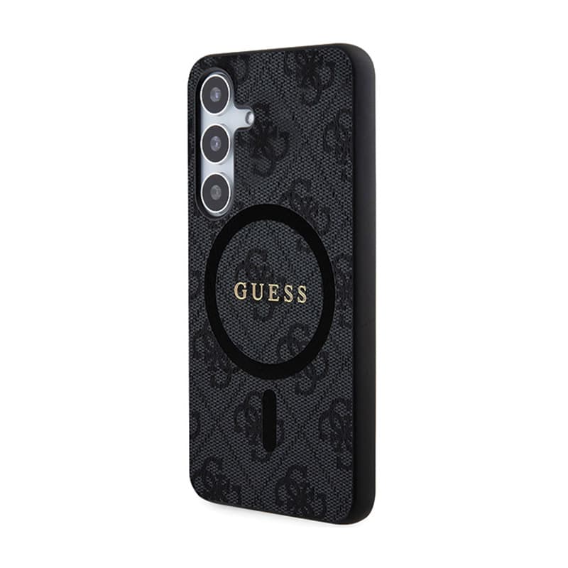 Guess 4G Collection Leather Metal Logo MagSafe - Case for Samsung Galaxy S24 (black) 2