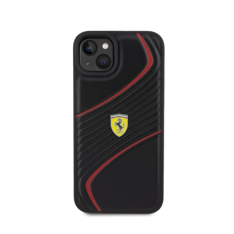 Ferrari Twist Metal Logo - Case for iPhone 15 Plus (Black) 3