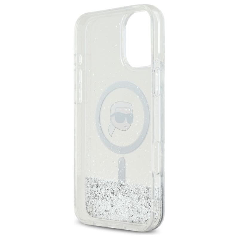 Karl Lagerfeld Liquid Glitter Karl Head MagSafe - Case for iPhone 16 (transparent) 7