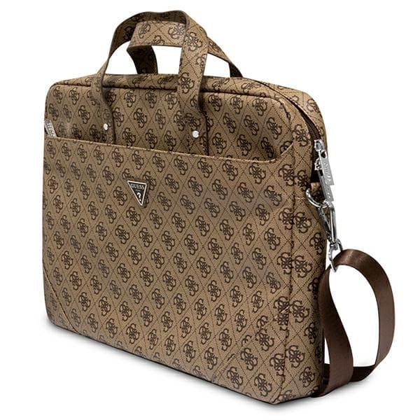 Guess Saffiano 4G Triangle Logo Computer Bag - Notebook bag 15 ”/ 16” (Brown) 2