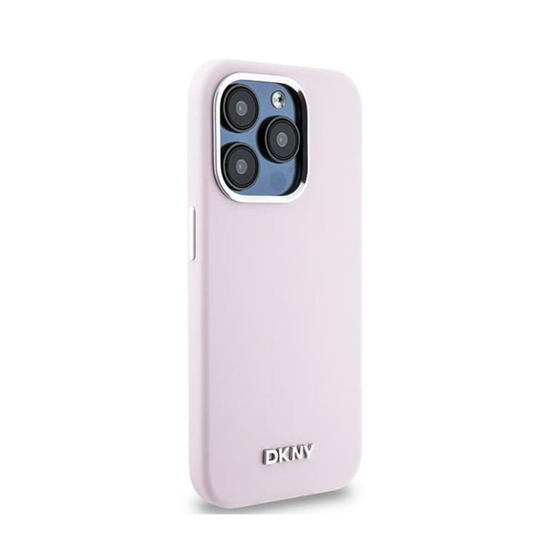 DKNY Liquid Silicone Small Metal Logo MagSafe - Case for iPhone 14 Pro (pink) 4