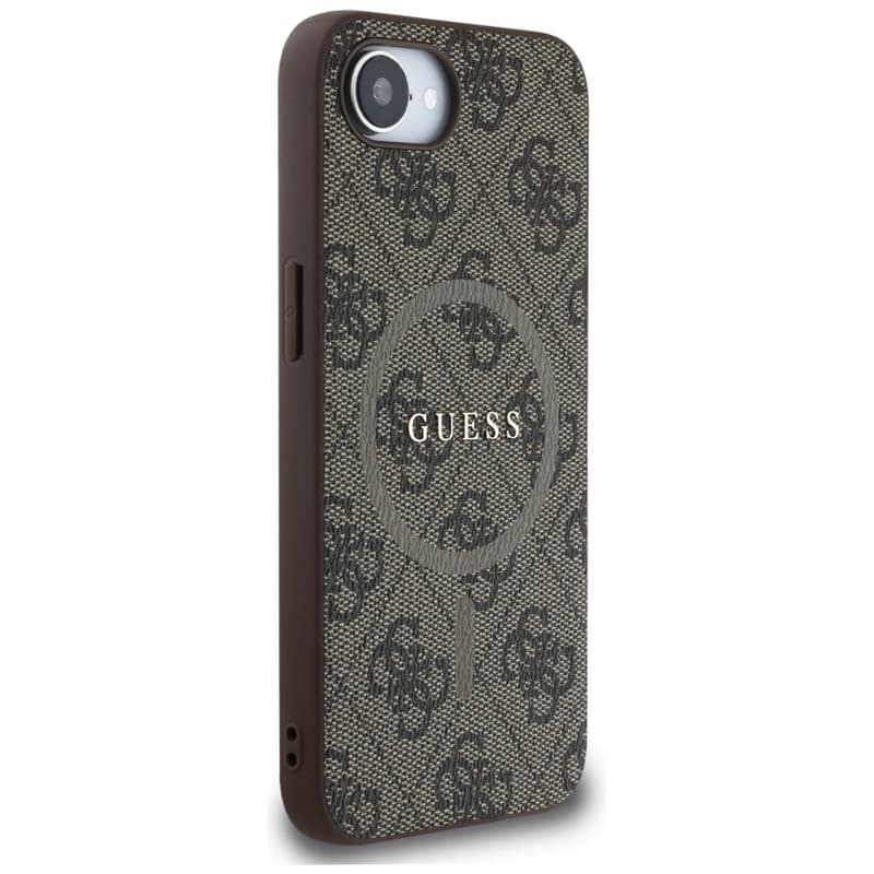 Guess 4G Ring Classic Logo MagSafe - Case for iPhone 16e (brown) 4