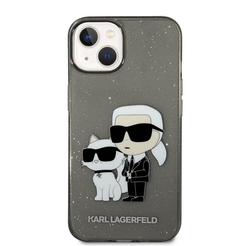 Karl Lagerfeld IML Glitter NFT Karl & Choupette - Case for iPhone 14 Plus (Black) 2