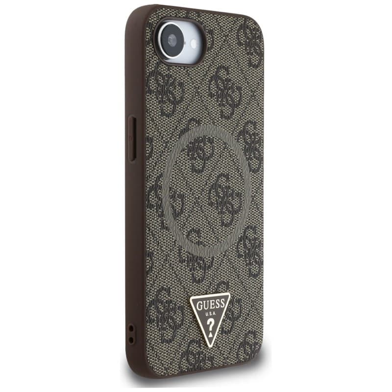 Guess 4G Ring Triangle Logo MagSafe - Case for iPhone 16e (brown) 4