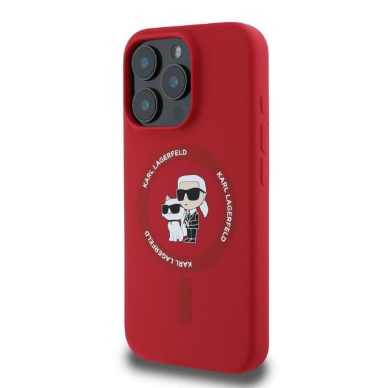 Karl Lagerfeld Silicone Karl & Choupette Ring MagSafe - Case iPhone 16 Pro Max (red) 3