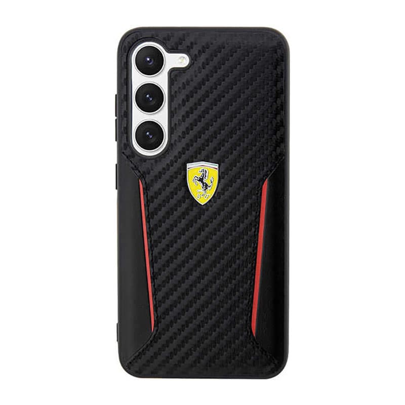 Ferrari Carbon Contrast Edges - Case for Samsung Galaxy S23+ (Black) 3