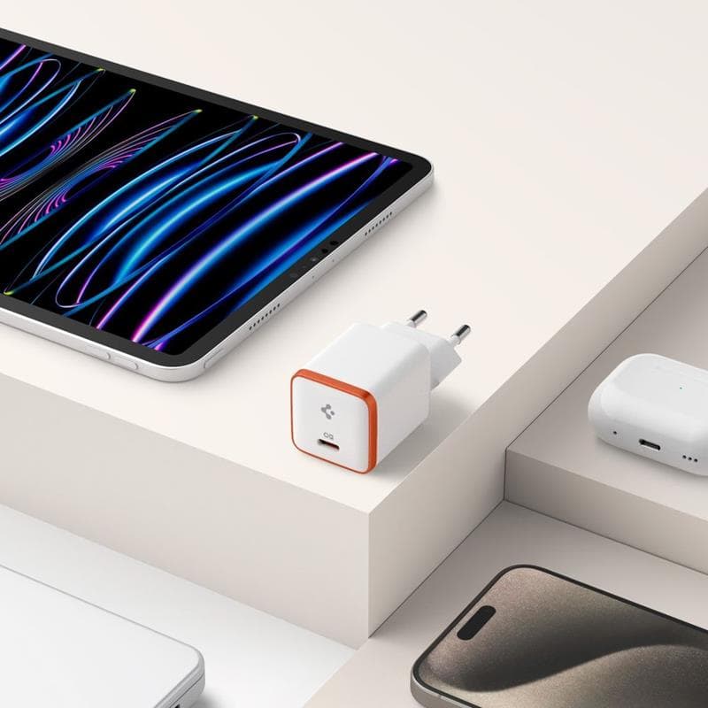 Spigen ArcStation Essential EE301EU - Wall Charger USB-C PD + QC3.0 30W (White) 4