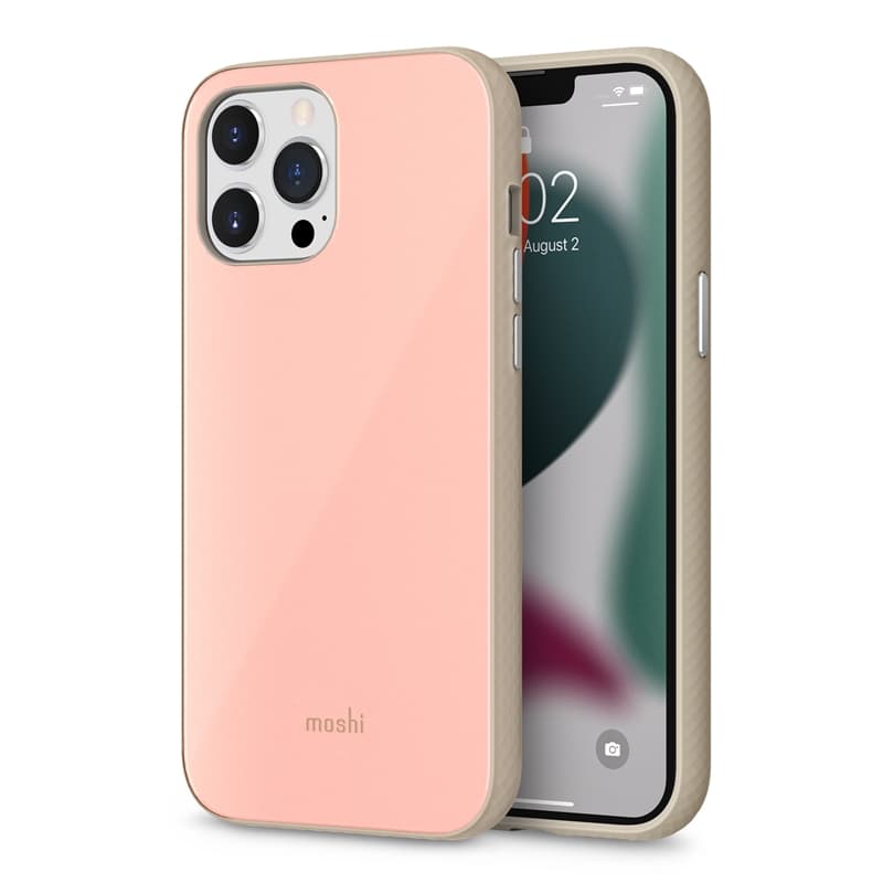 Moshi iGlaze - Premium Hybrid Case for iPhone 13 Pro Max (SnapTo system) (Dahlia Pink) 3