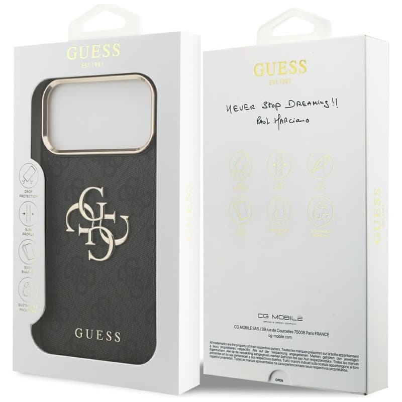Guess 4G Big 4G Classic Logo - Case iPhone 17 Pro Max (Black / Gold) 8