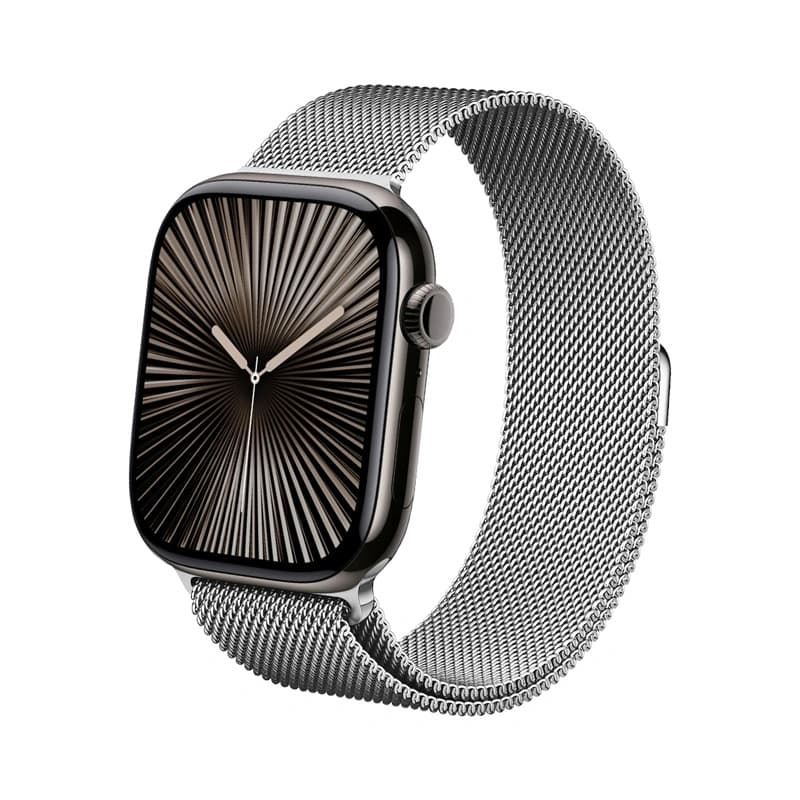 Crong Milano Steel - Stainless Steel Strap for Apple Watch 44/45/46/49 mm (Silver) 6