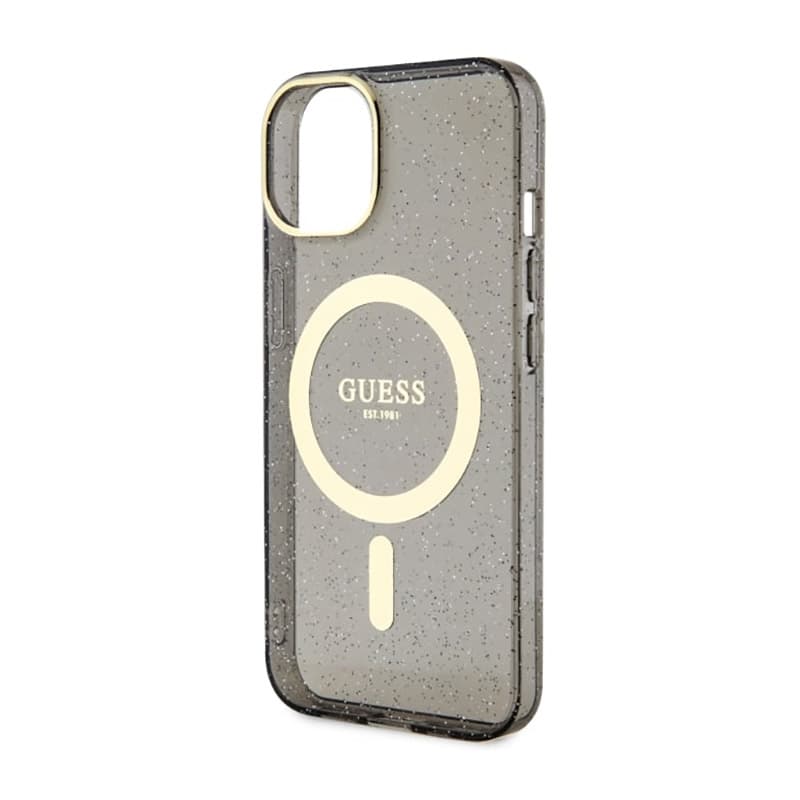 Guess Glitter Gold MagSafe - Case for iPhone 14 Plus (Black) 6