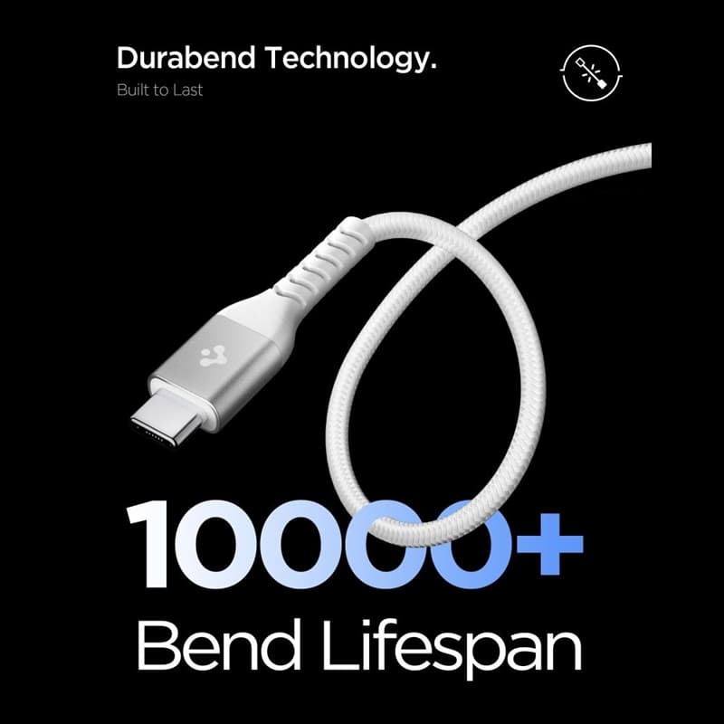 Spigen EB10010CCA Essential - USB-C to USB-C Cable 100W 1m (White) 5