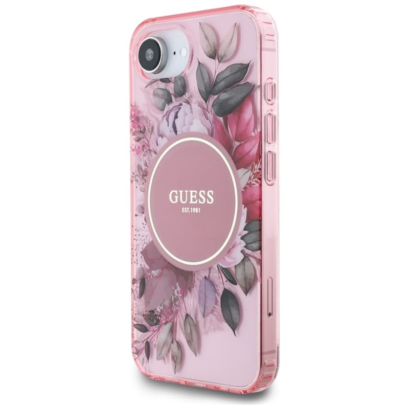 Guess IML Flowers MagSafe - Case for iPhone 16e (pink) 2