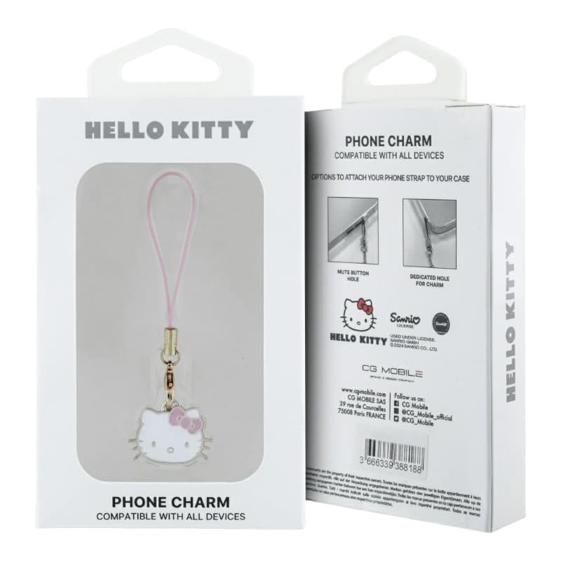 Hello Kitty Phone Strap Charm Kitty Head - Phone Pendant (pink) 3