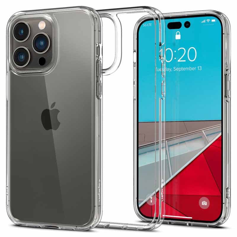 Spigen Ultra Hybrid - Case for iPhone 14 Pro (Transparent) 5