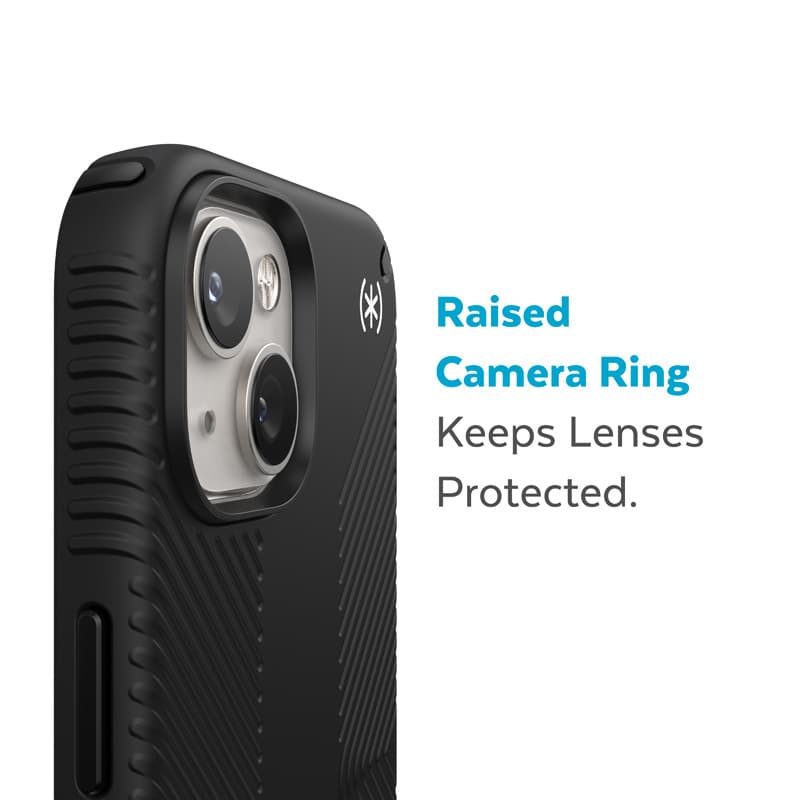Speck Presidio2 Grip - Anti-slip iPhone 15 Plus / 14 Plus Case (Black / Black / White) 8