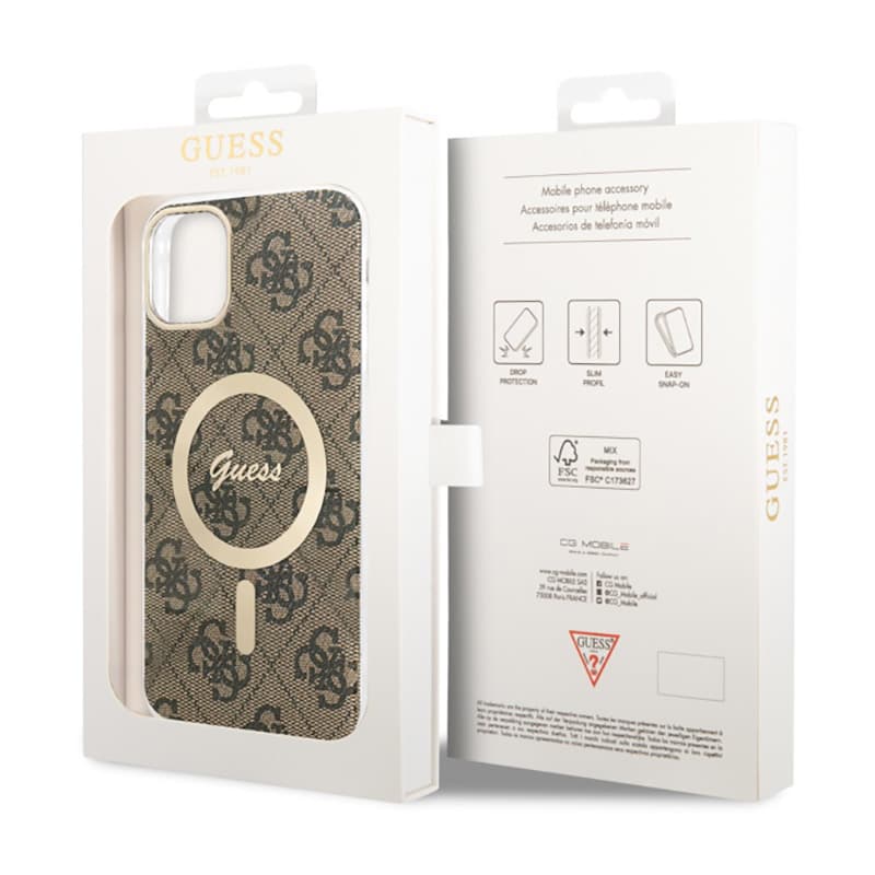 Guess 4G MagSafe - Case for iPhone 11 (Brown) 7