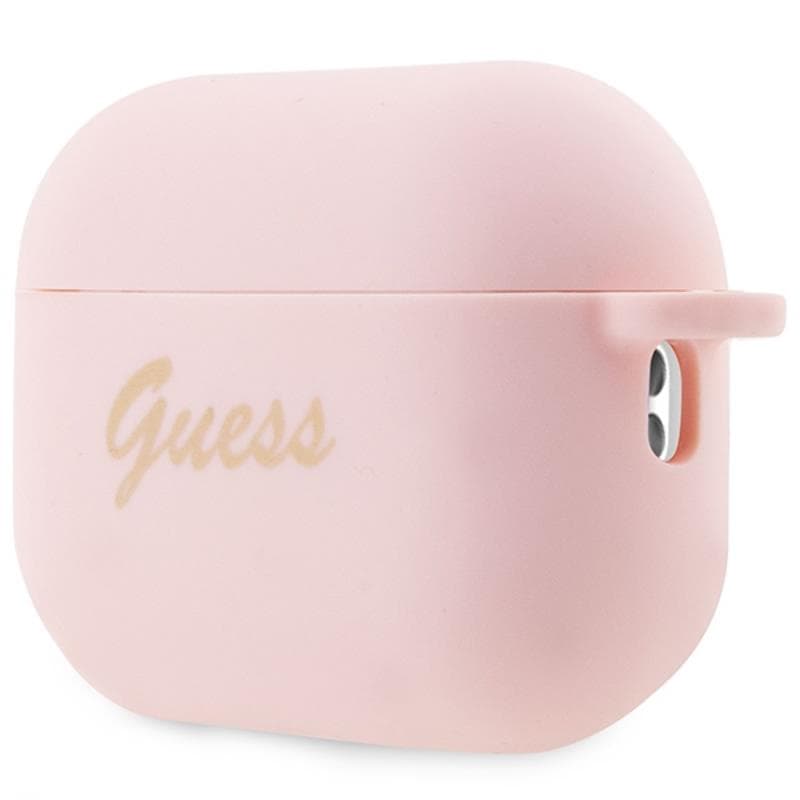 Guess Silicone Heart Charm - Case for Apple AirPods Pro 2 (Pink) 3