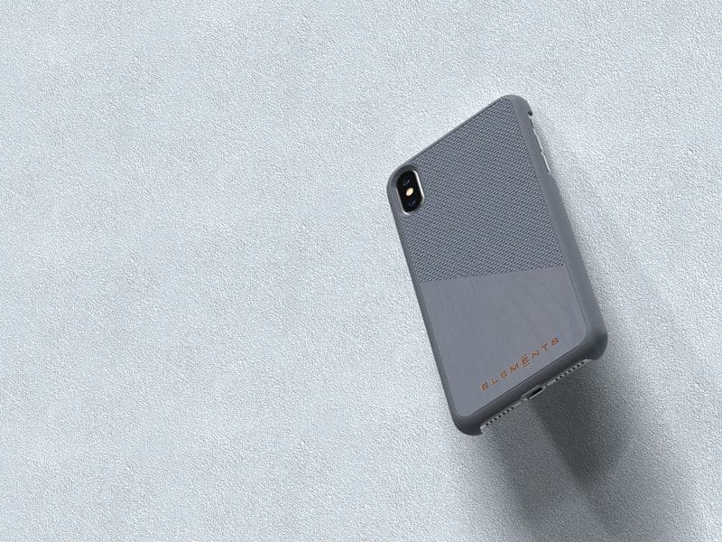 Nordic Elements Original Hel - Case for iPhone Xs Max with real maple wood (Mid Grey) 8
