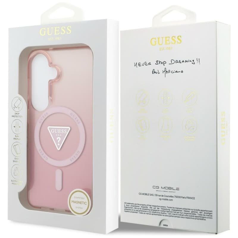 Guess IML Gradient Triangle MagSafe - Samsung Galaxy S26 Case (Pink) 8