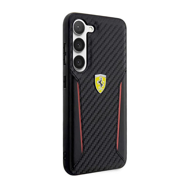 Ferrari Carbon Contrast Edges - Case for Samsung Galaxy S23+ (Black) 4
