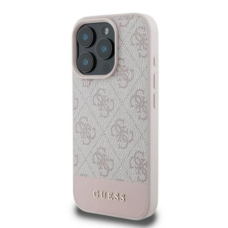 Guess 4G Bottom Stripe - Case for iPhone 16 Pro Max (pink) 2