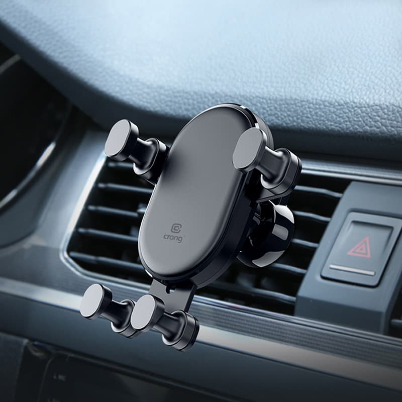 Crong Gravity Auto-Lock Car Holder – Gravity car holder for 4.7”-6.5” phones (black) 4