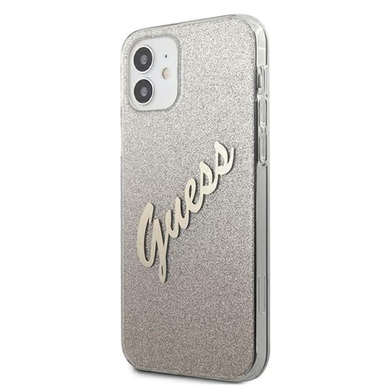 Guess Glitter Gradient Script - Case for iPhone 12 mini (Gold) 2