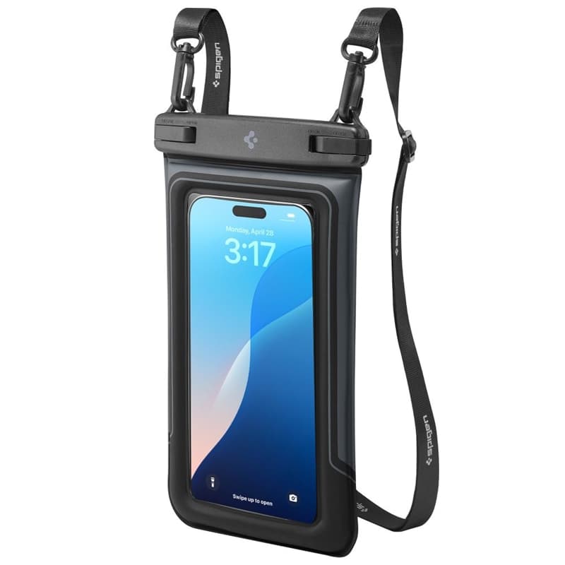 Spigen A611P Universal Waterproof Float Case 2-Pack - Waterproof Case for Smartphones up to 6.9" (Matte Black) 6
