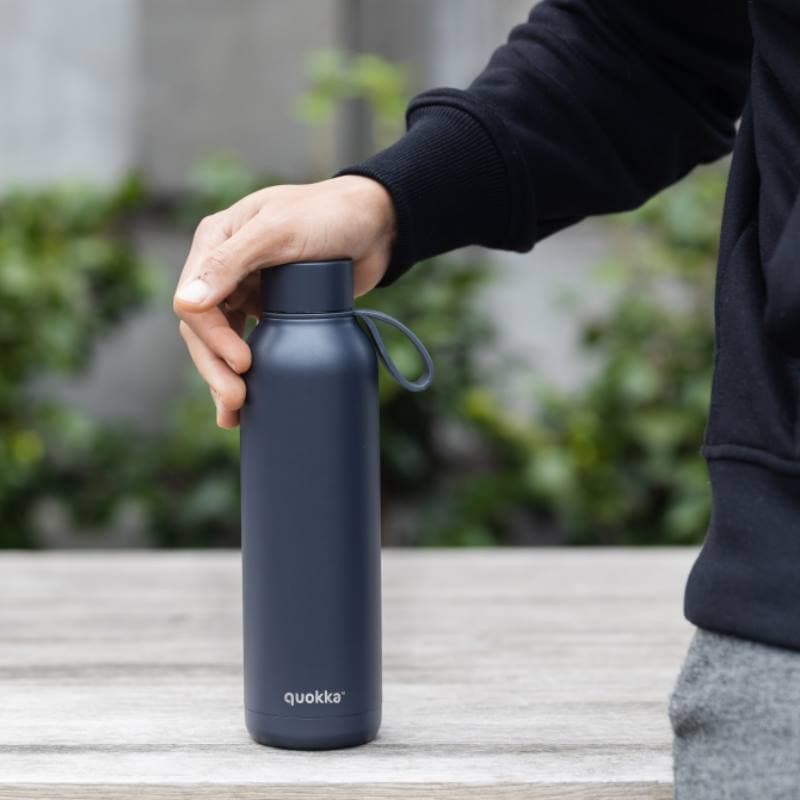 Quokka Solid With Strap - 630 ml Stainless Steel Thermos Bottle with Strap (Slate) 6