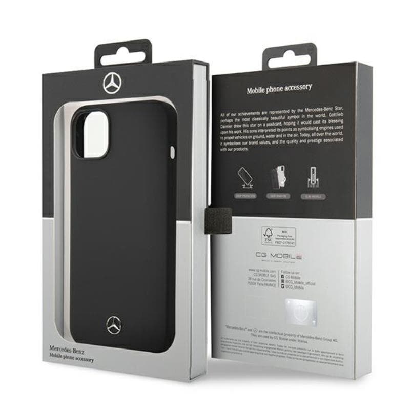 Mercedes Silicone Line - Case for iPhone 14 Plus (Black) 5