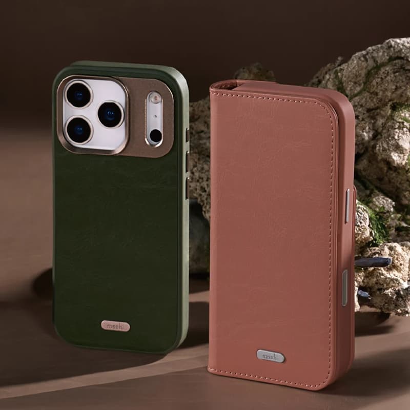 Moshi Overture MagSafe - Leather 3-in-1 Flip Case iPhone 17 Pro Max (Moss Green) 7
